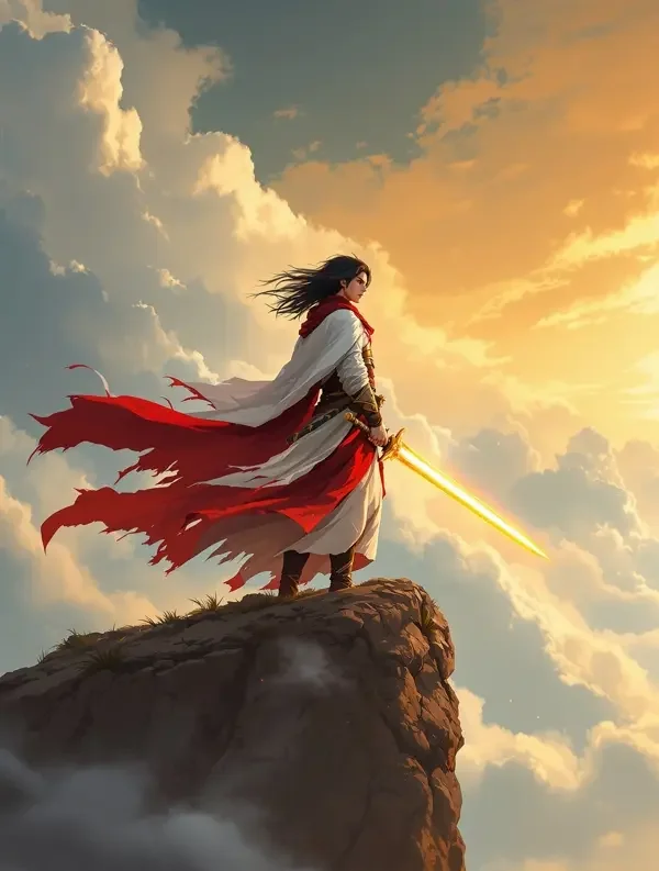 黄果短剧《剑破九天：玄幻第一剑》短剧封面海报