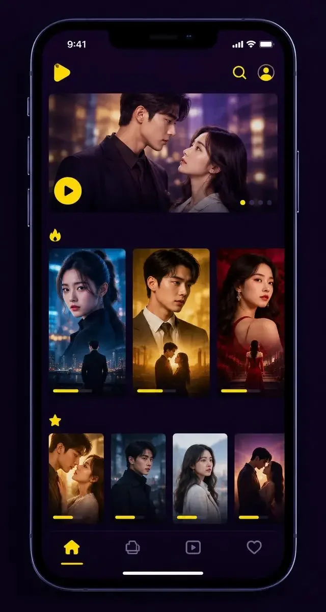 黄果短剧 APP 界面 黄果短剧 APP 首页界面展示